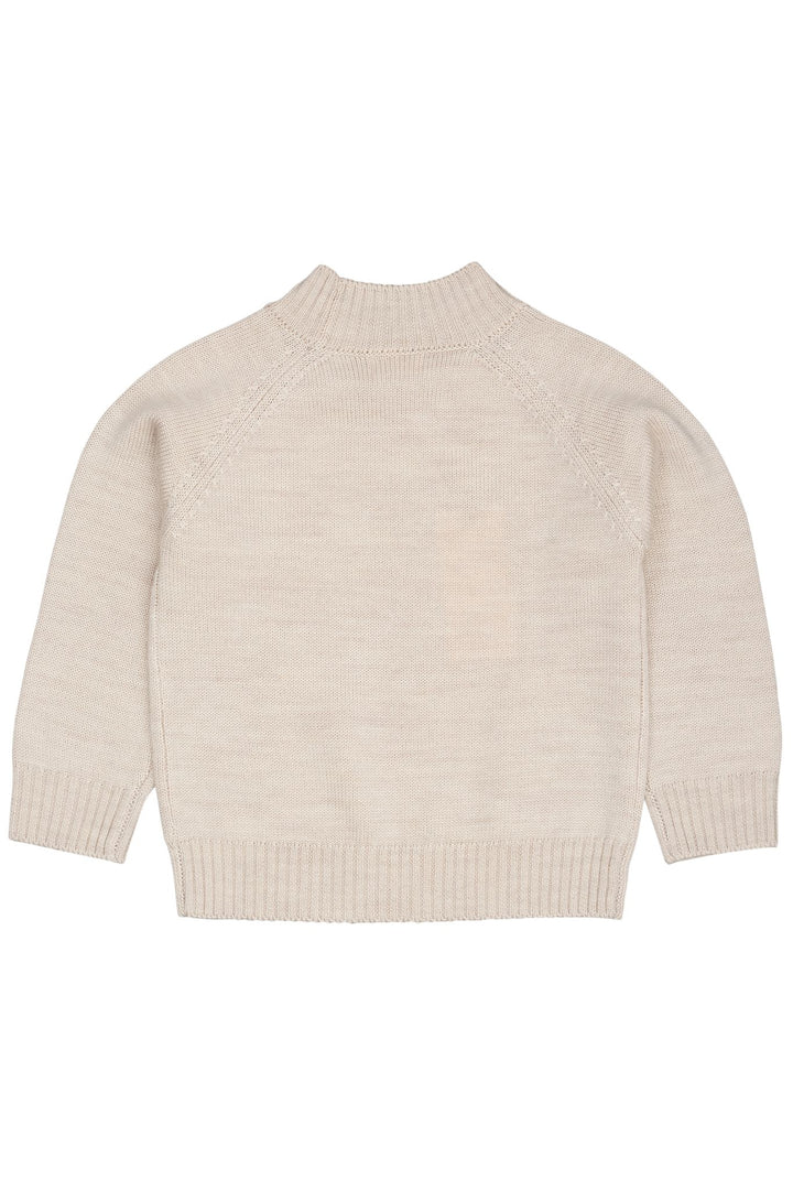 TURTELNECK MERINOULD BLUSE - PALE CREAM MEL.