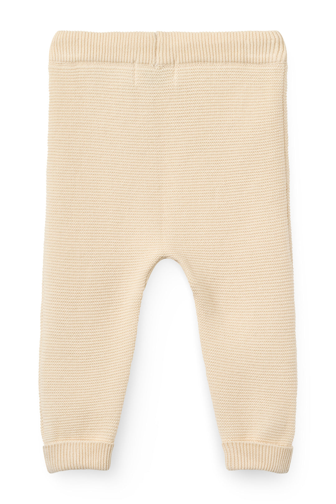 Bomuldstrikket baby bukser - CREAM