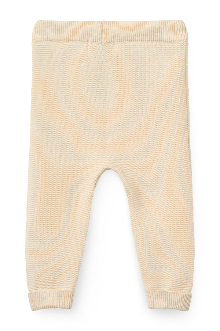 Bomuldstrikket baby bukser - CREAM