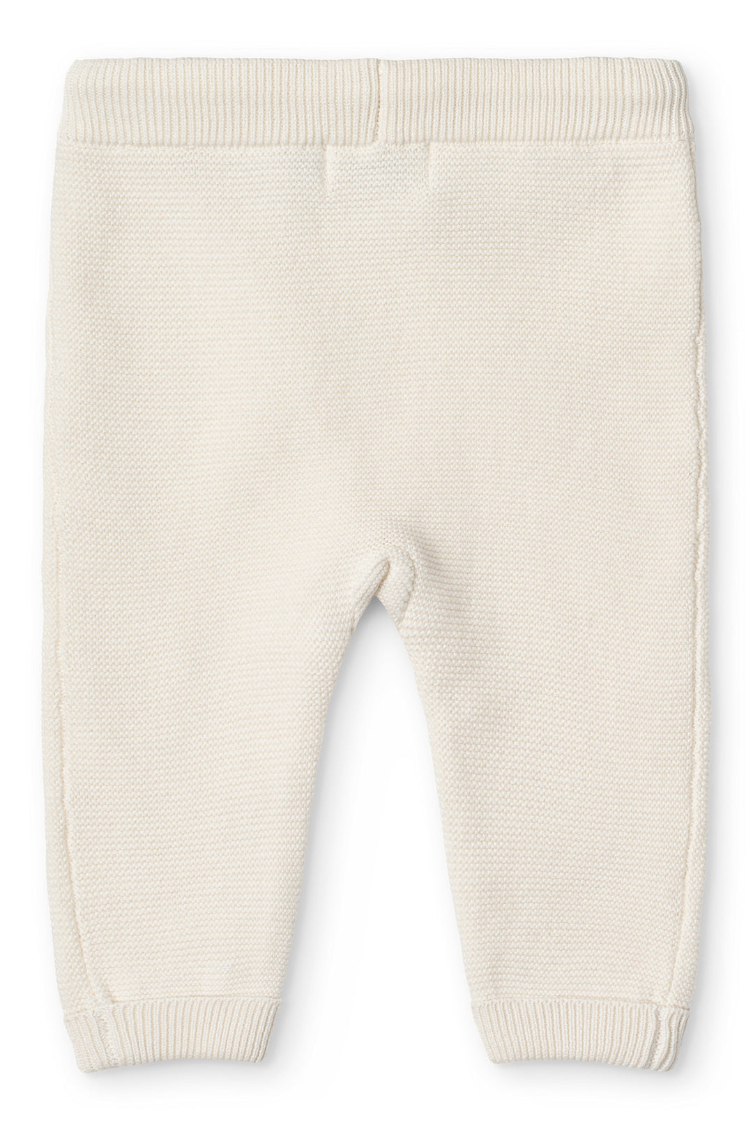 Bomuldstrikket baby bukser - CREAM
