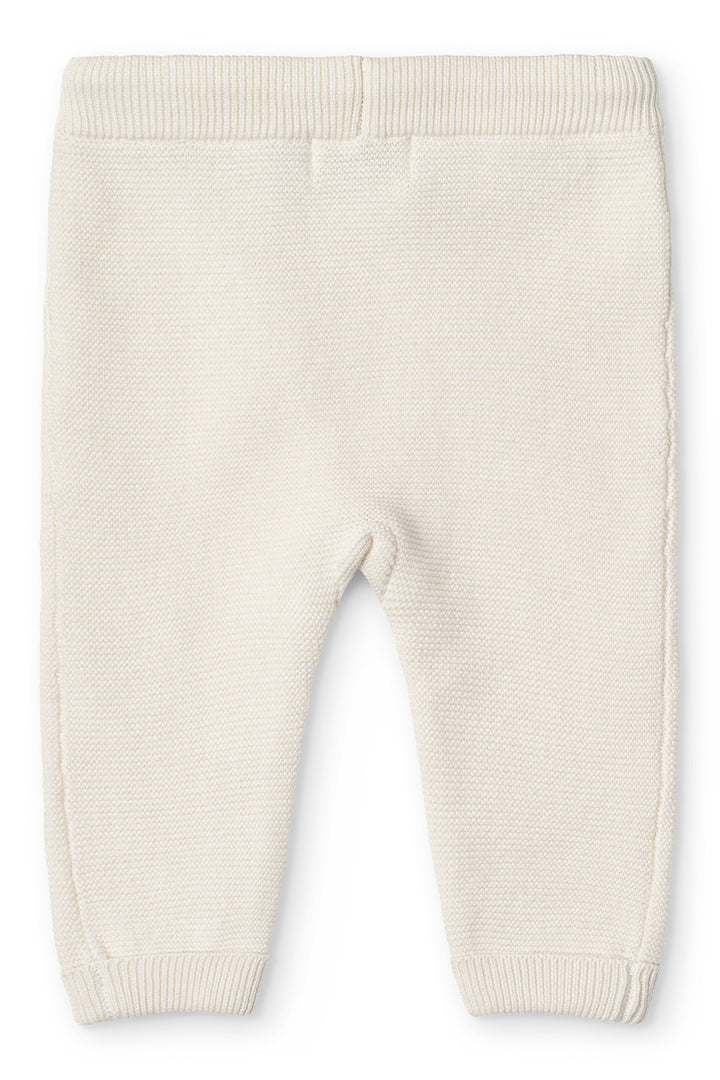 Bomuldstrikket baby bukser - CREAM