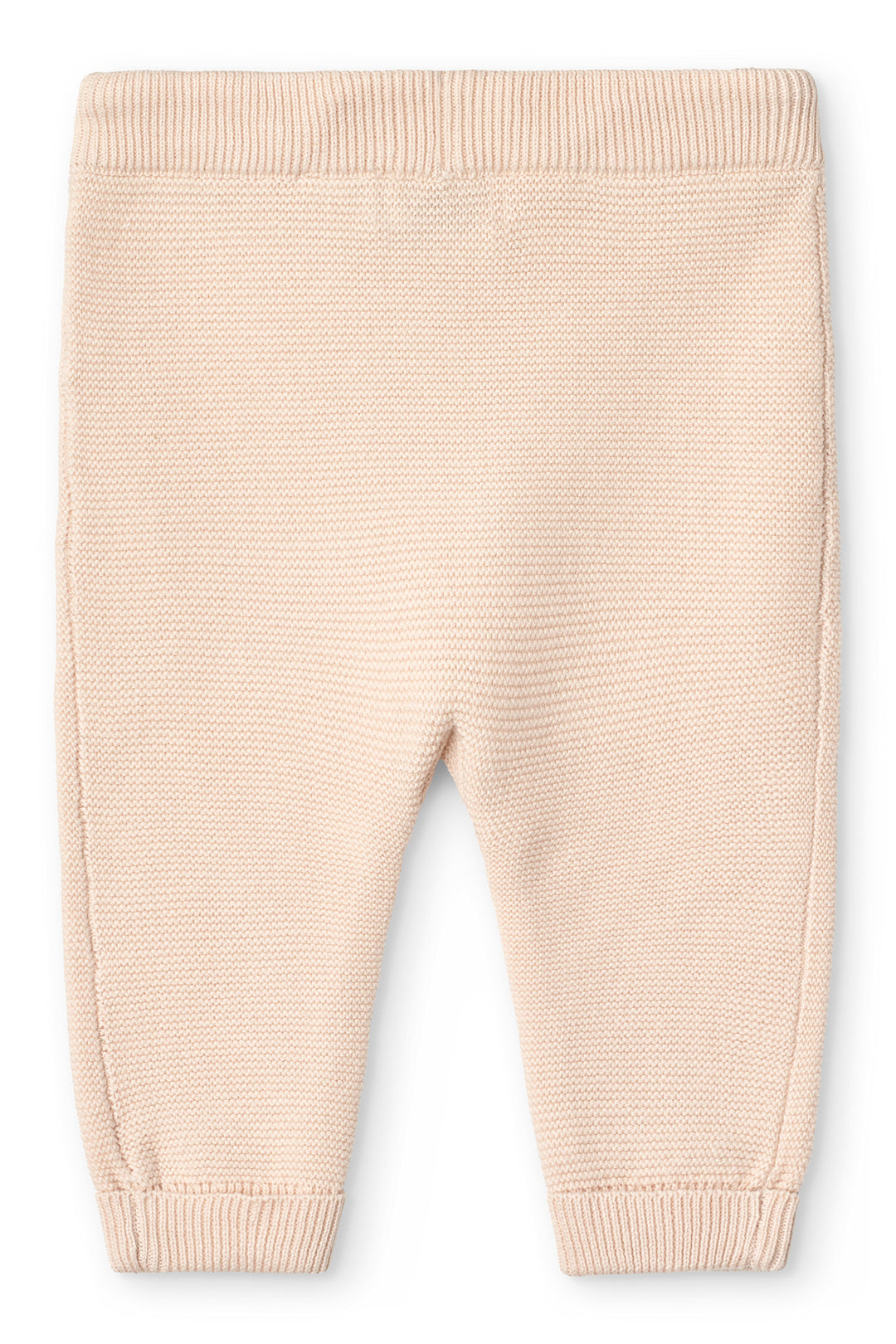 Bomuldstrikket baby bukser - SOFT PINK
