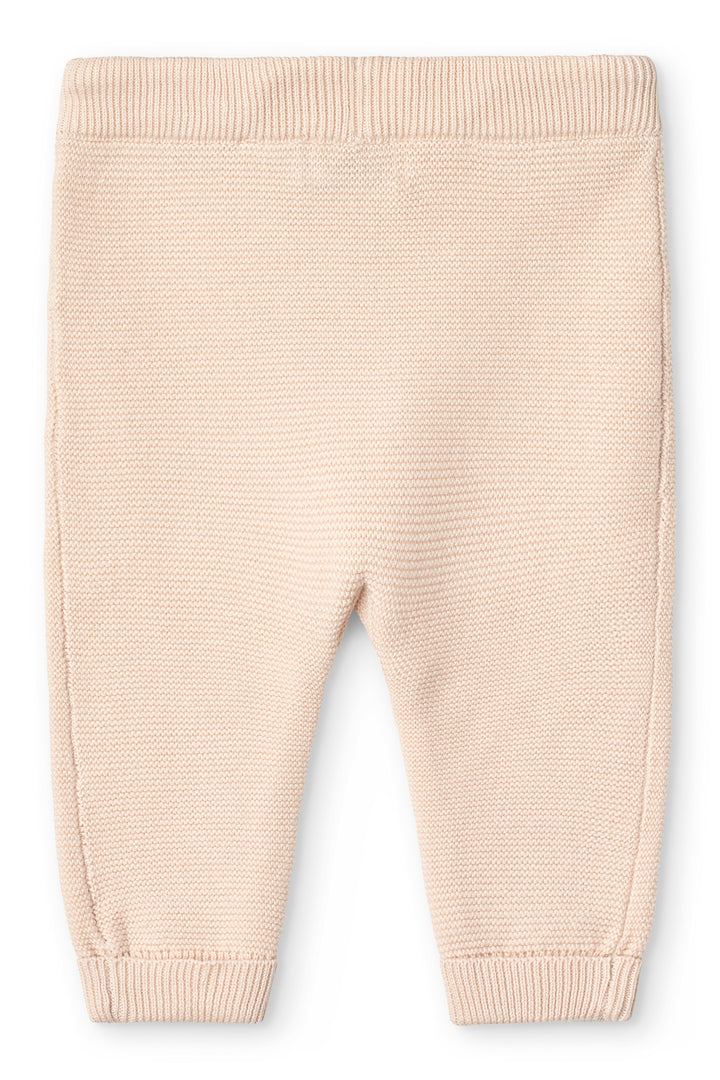 Bomuldstrikket baby bukser - SOFT PINK