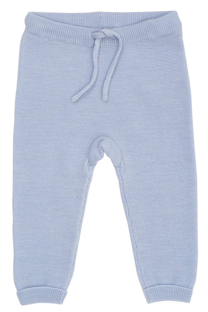 VRANGSTRIKKET BABY BUKS I MERINOULD - DUSTY BLUE