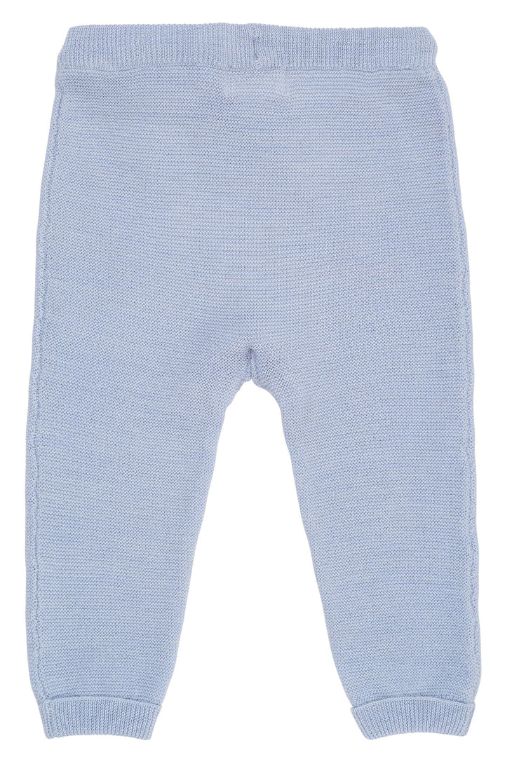 VRANGSTRIKKET BABY BUKS I MERINOULD - DUSTY BLUE