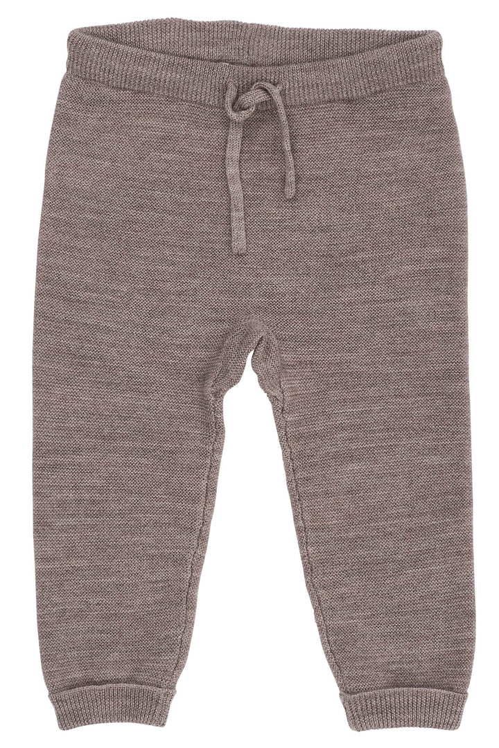 VRANGSTRIKKET BABY BUKS I MERINOULD - NATURAL MEL