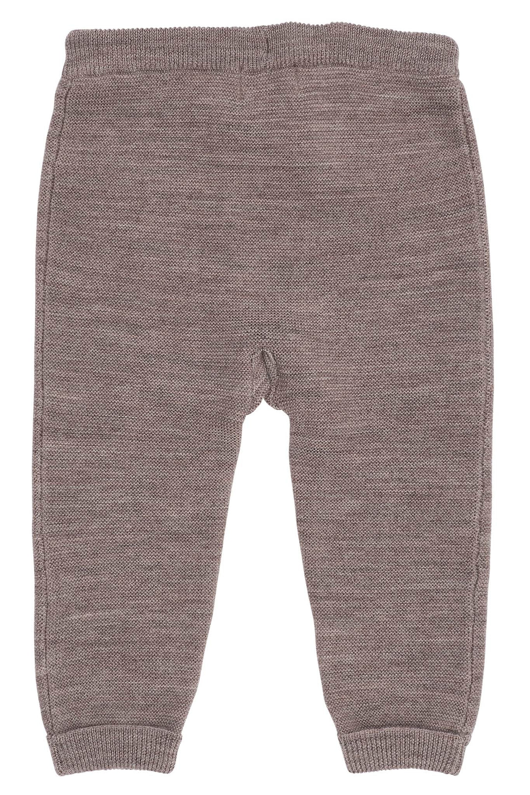 VRANGSTRIKKET BABY BUKS I MERINOULD - NATURAL MEL
