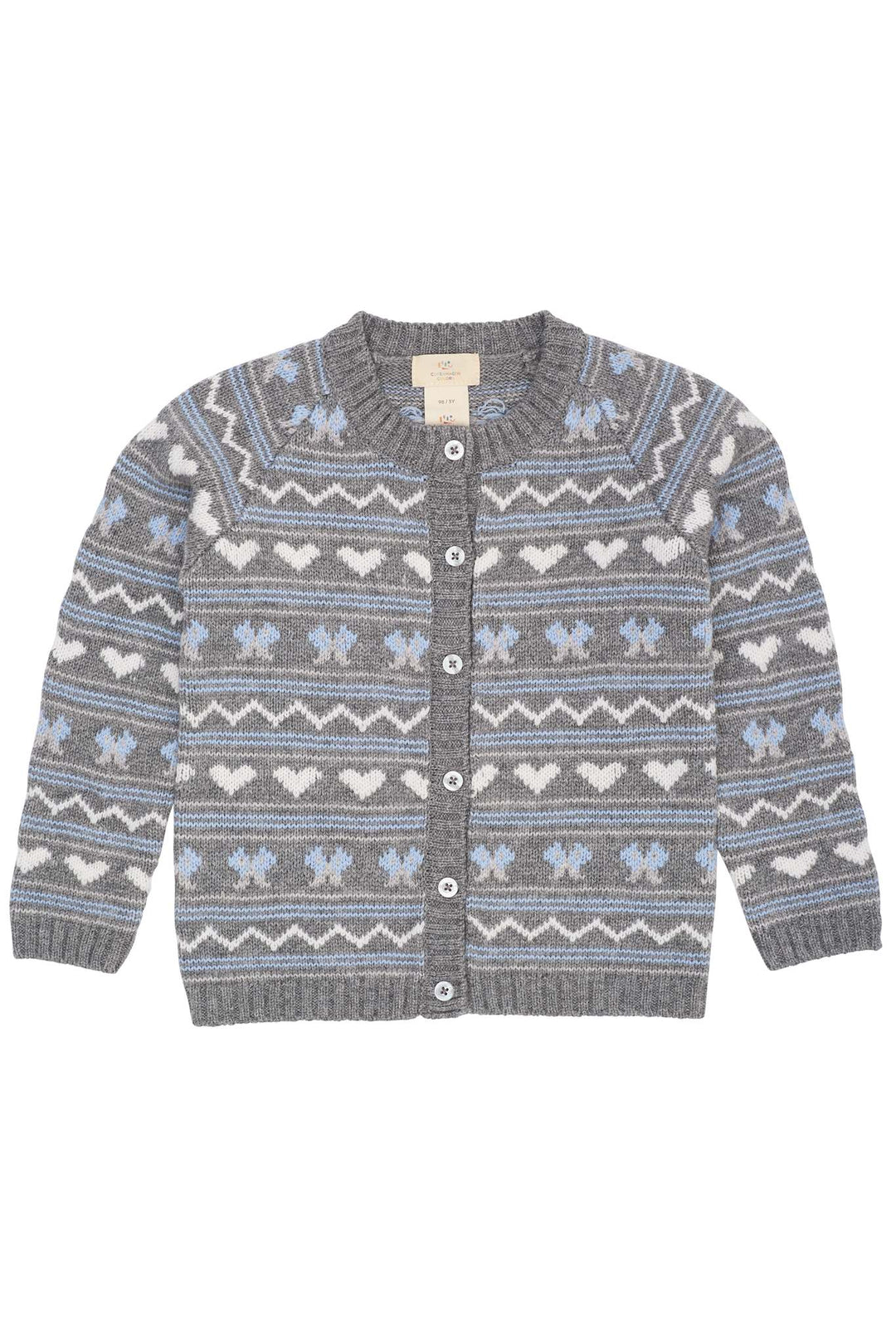 CASHMERE CARDIGAN M MØNSTER - DK GREY COMB