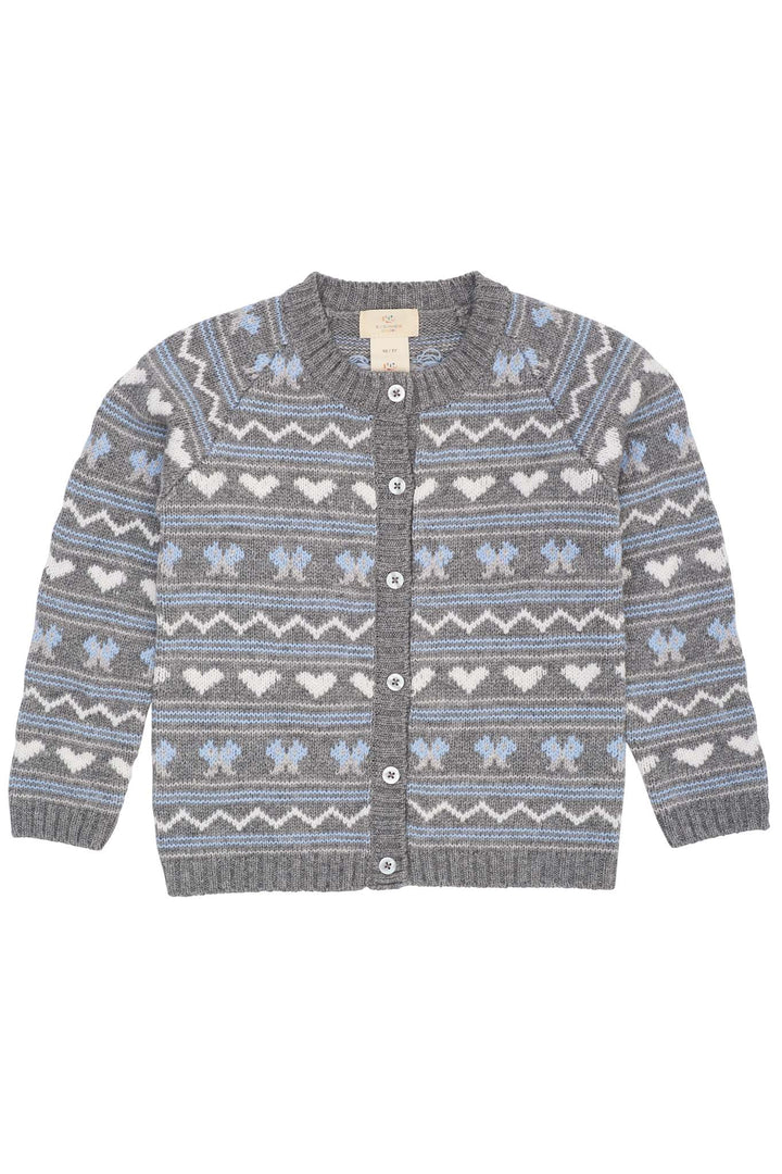 CASHMERE CARDIGAN M MØNSTER - DK GREY COMB