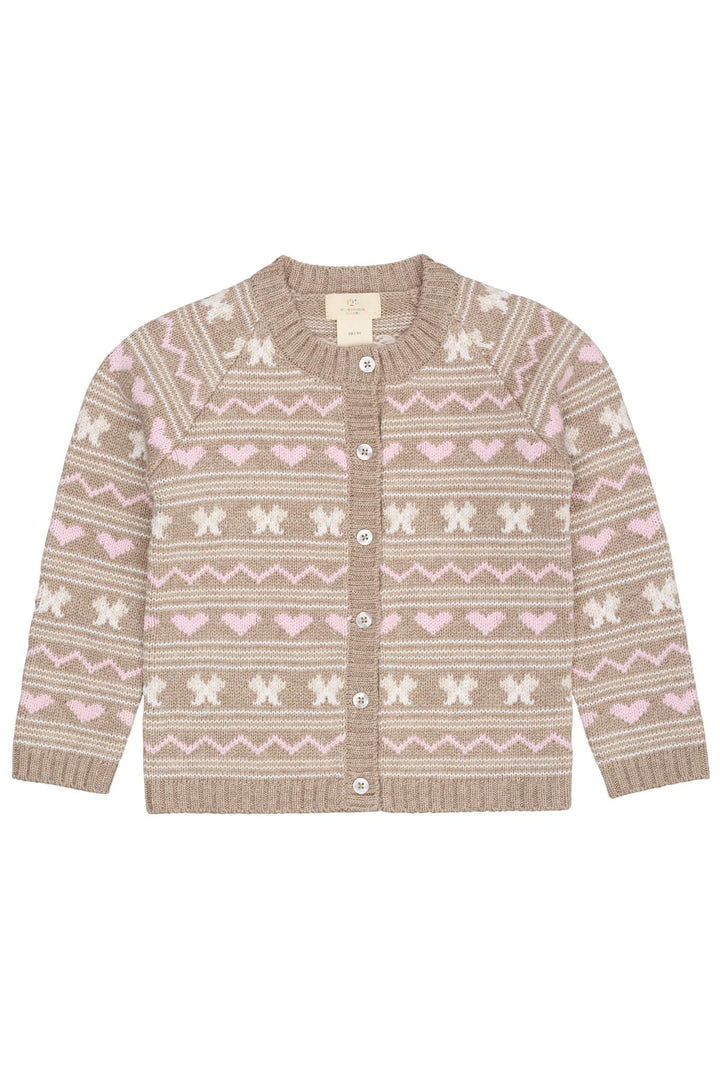 CASHMERE CARDIGAN M MØNSTER - SAND COMB.