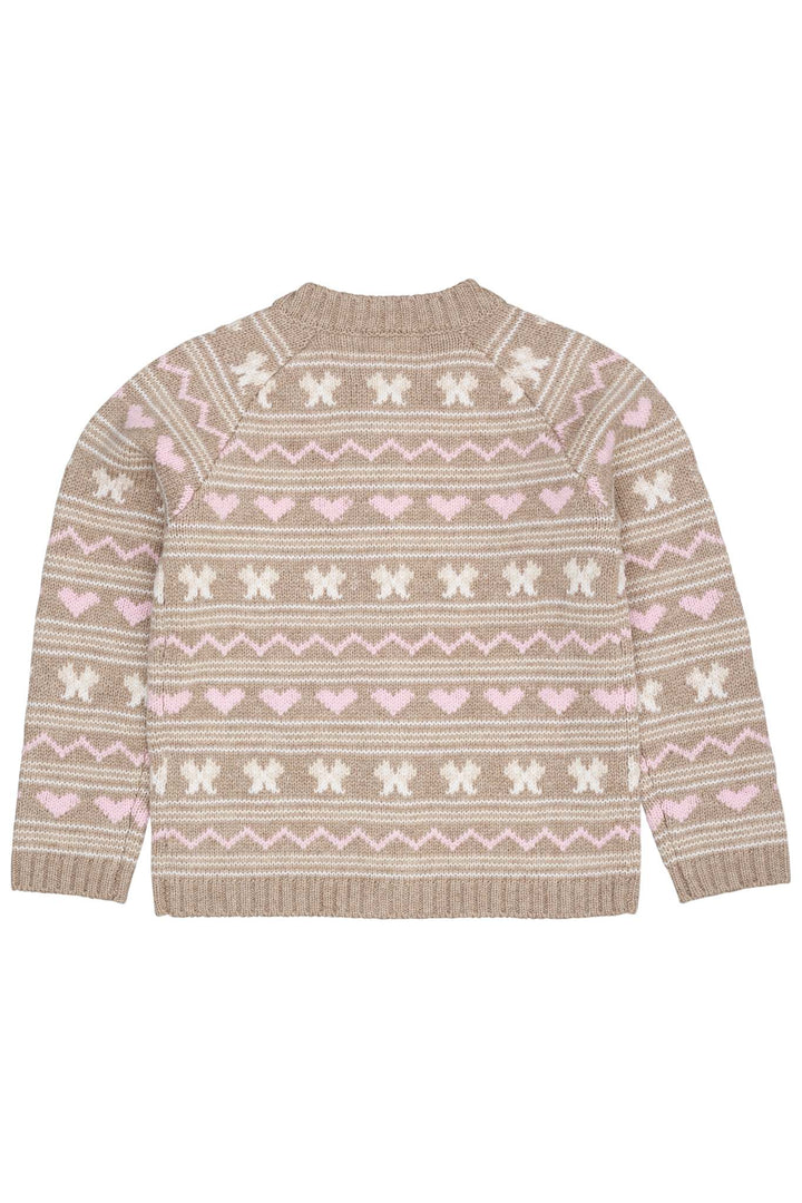 CASHMERE CARDIGAN M MØNSTER - SAND COMB.