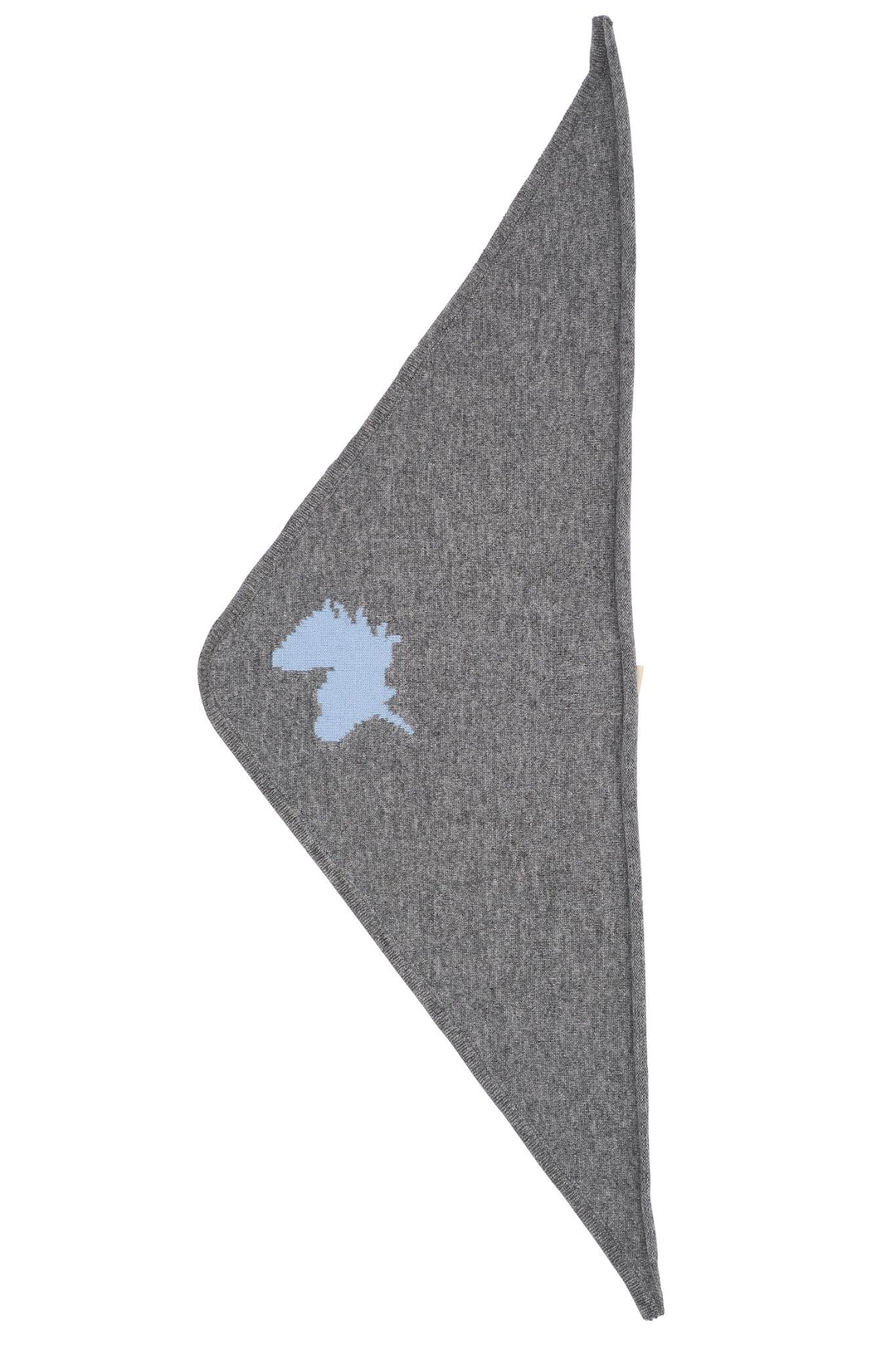 CASHMERE IKON TØRKLÆDE - DK GREY MEL./BLUE
