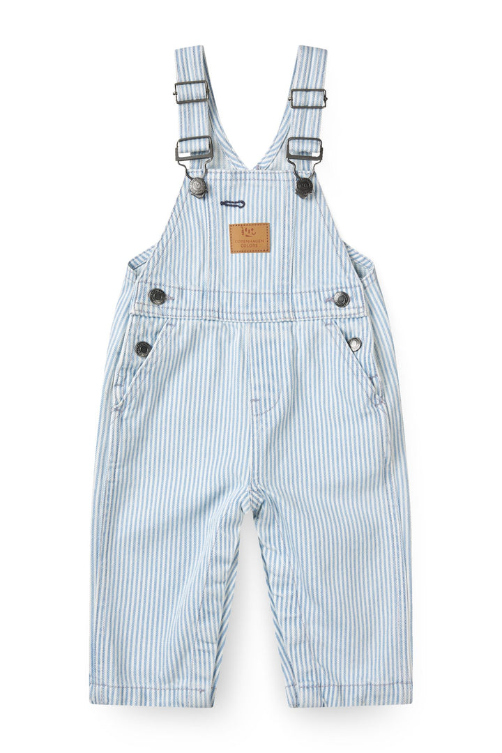 STRIBET DENIM BABY OVERALLS - DENIM LT. BLUE STRIPE