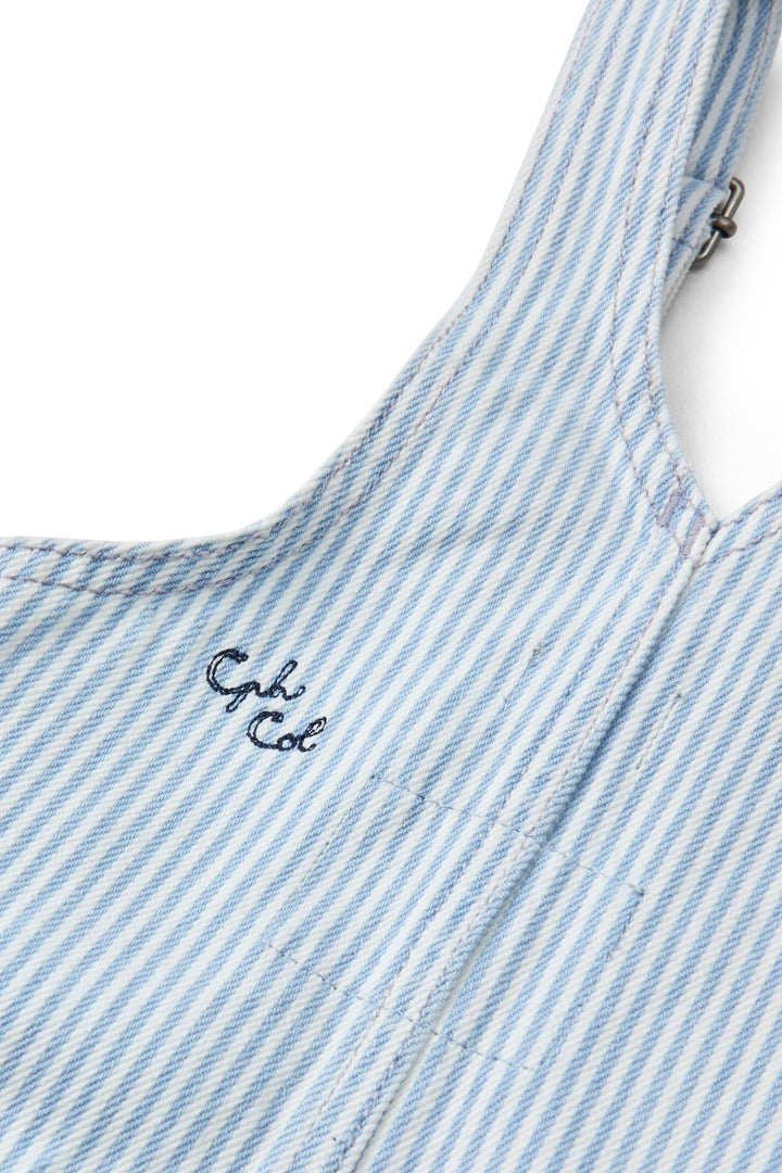 STRIBET DENIM BABY OVERALLS - DENIM LT. BLUE STRIPE
