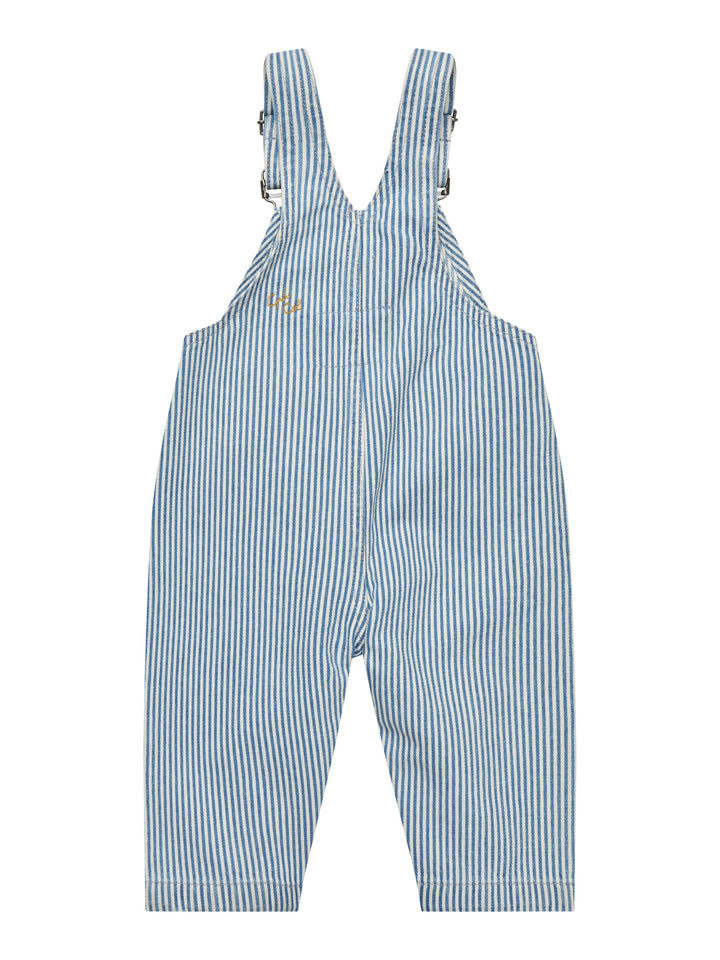 STRIBET DENIM BABY OVERALLS - DENIM BLUE STRIPE