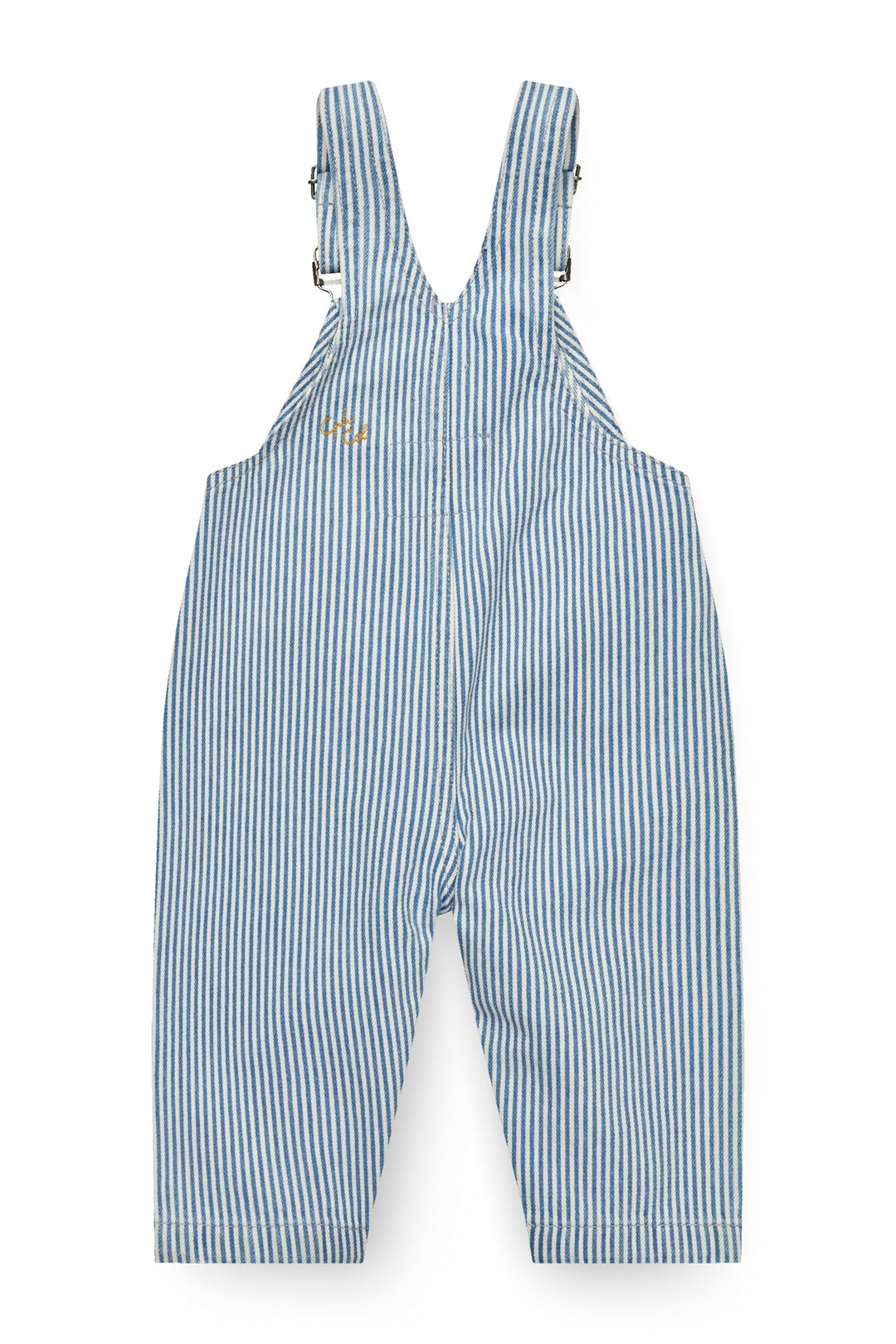 STRIBET DENIM BABY OVERALLS - DENIM BLUE STRIPE