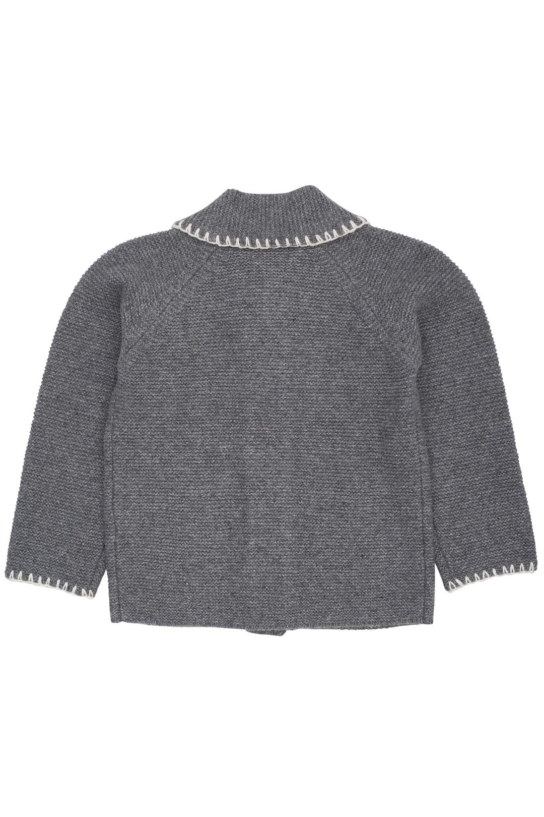 LAMMEULDS CARDIGAN M KRAVE - DK GREY/CREAM COMB.