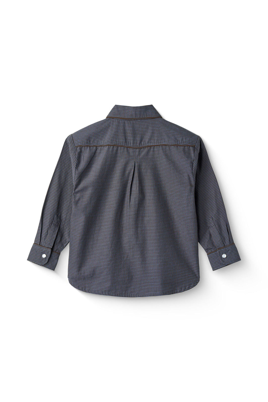 TERNET COWBOY SKJORTE - BROWN BLUE CHECK COMB