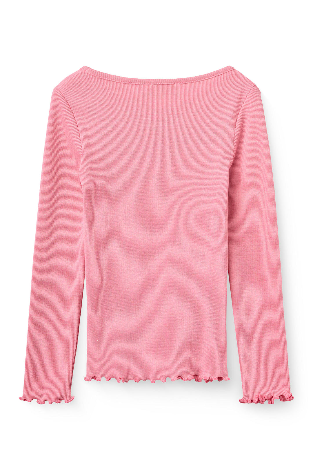 Modal Rib T-Shirt m. Broderi - Blossom Pink