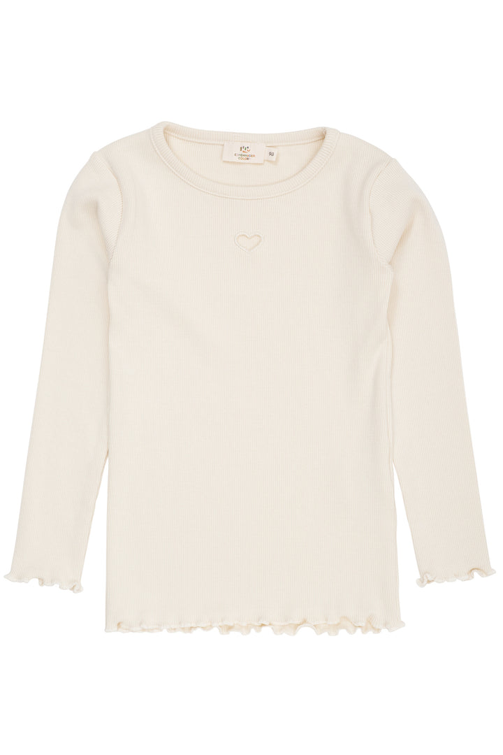 MODAL RIB T-SHIRT M. BRODERI - CREAM