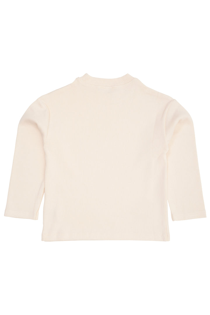 MODAL RIB BLUSE M LANGE ÆRMER - DUSTY ROSE