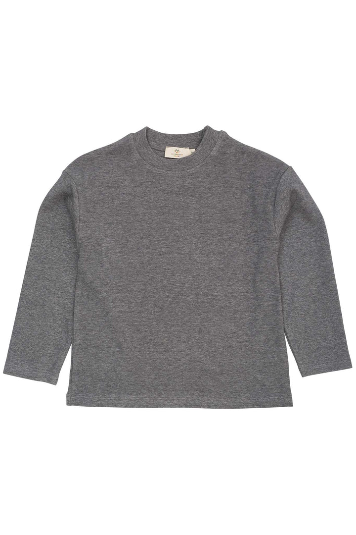 MODAL RIB BLUSE M LANGE ÆRMER - GREY MEL