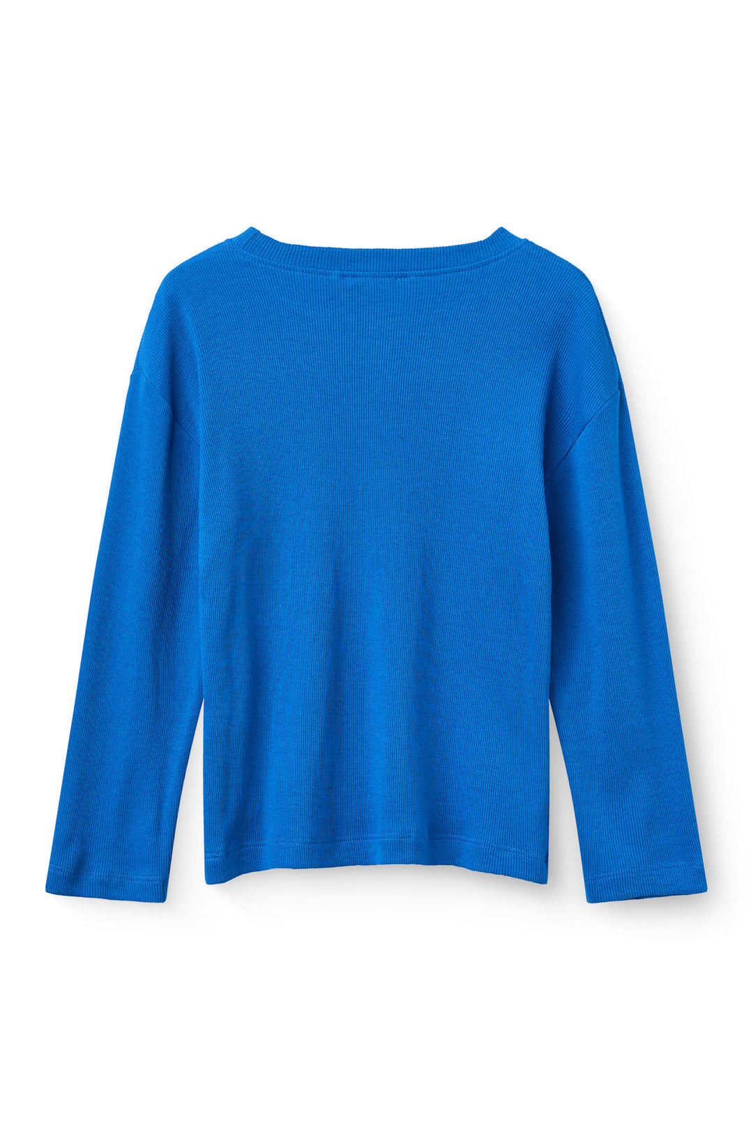 MODAL RIB BLUSE M LANGE ÆRMER - SHARP BLUE