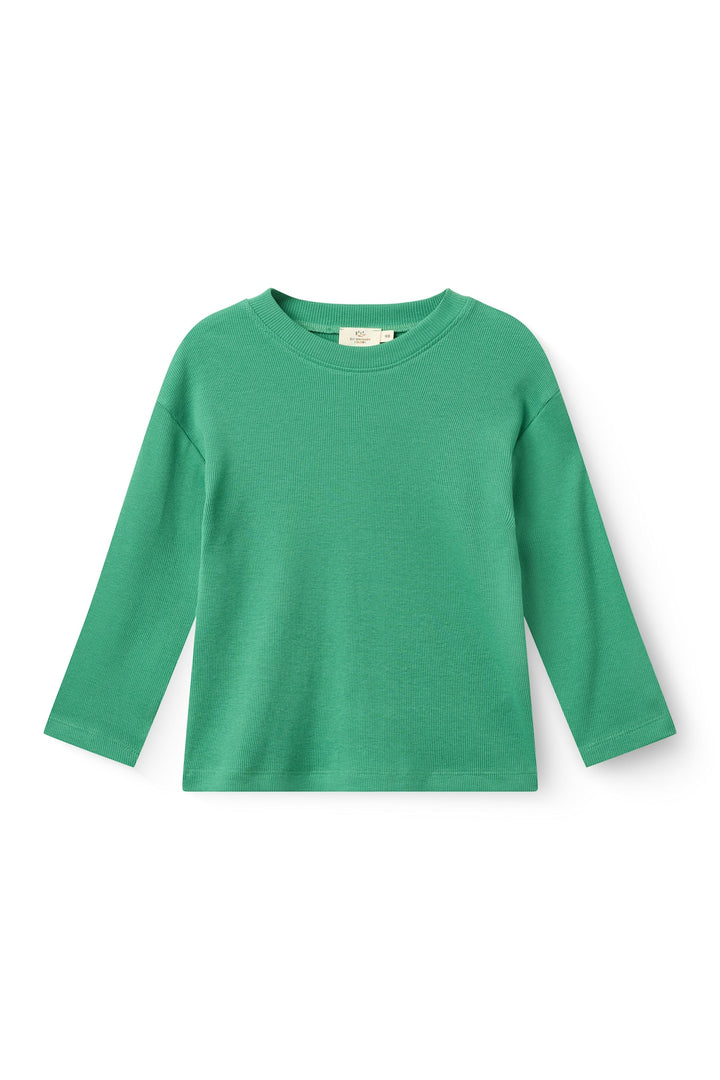 MODAL RIB BLUSE M LANGE ÆRMER - SHARP GREEN