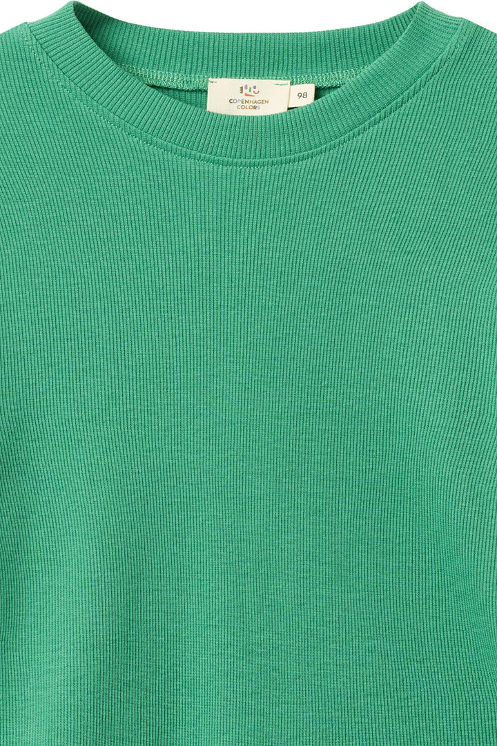 MODAL RIB BLUSE M LANGE ÆRMER - SHARP GREEN
