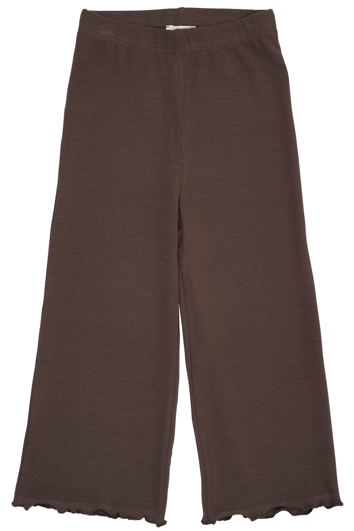 MODAL RIB BUKSER - DK BROWN
