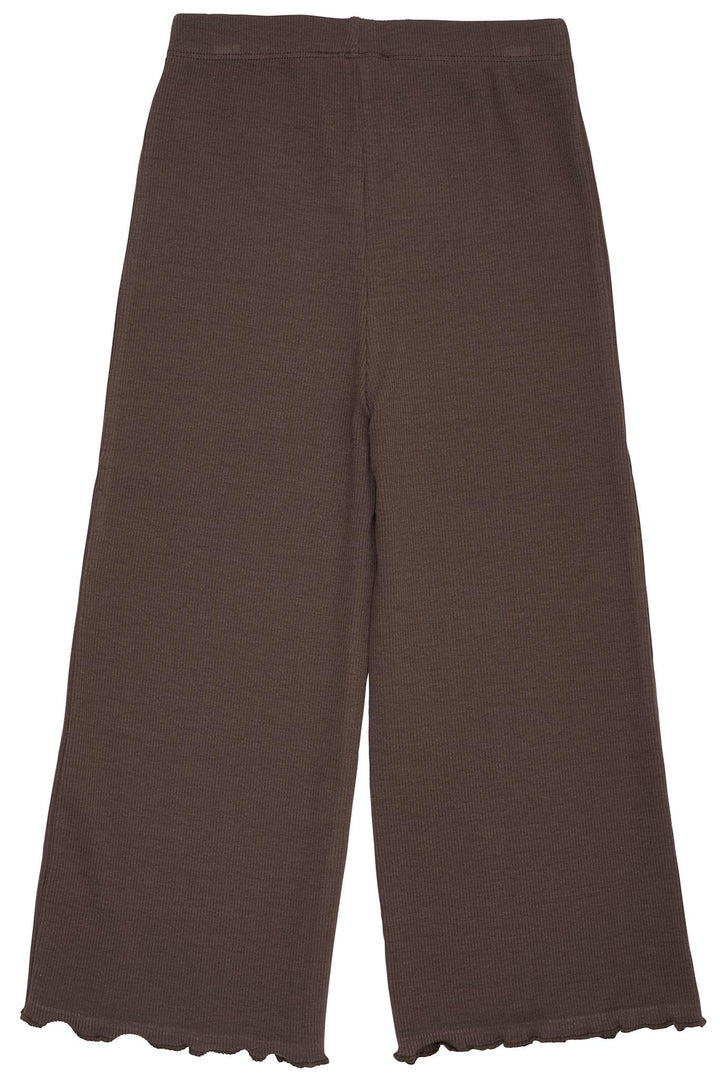MODAL RIB BUKSER - DK BROWN
