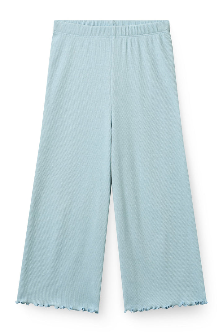 MODAL RIB BUKSER - DUSTY BLUE