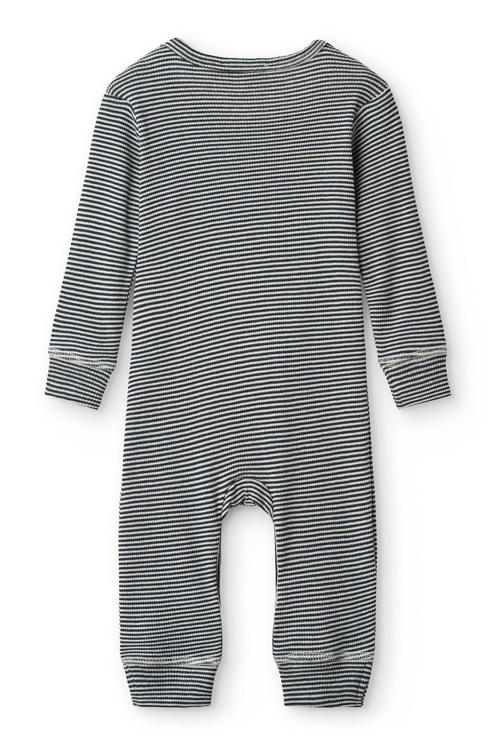 Modal Rib Heldragt - Navy/Cream Stripe