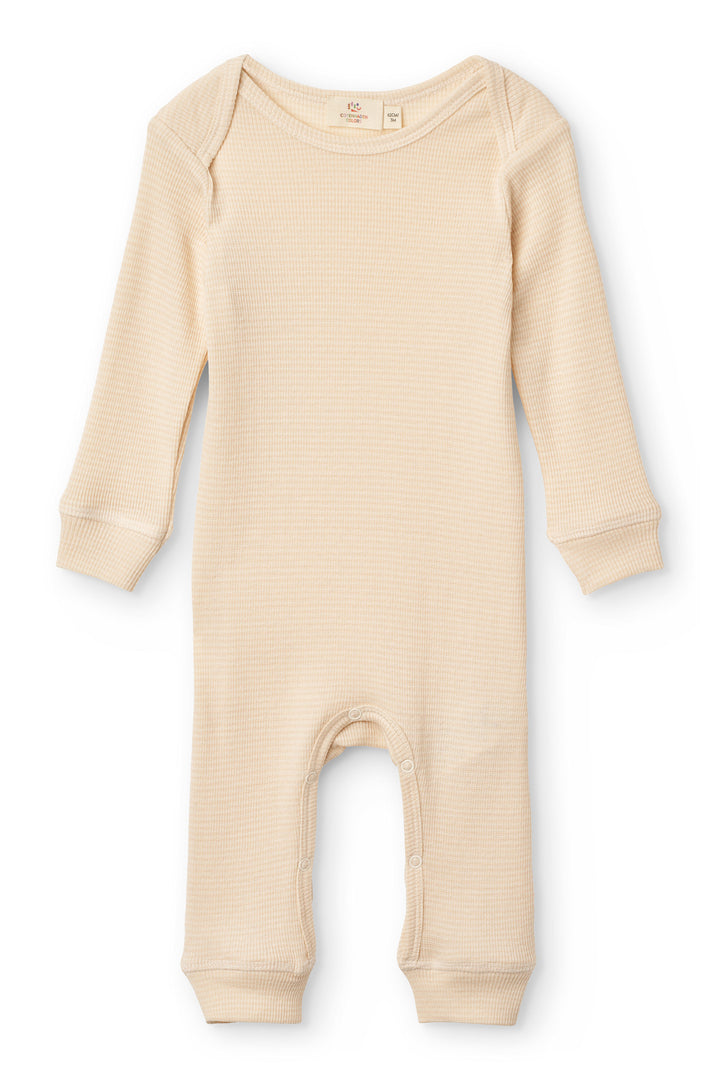 Modal Rib Heldragt - Dusty Rose/Cream Stripe