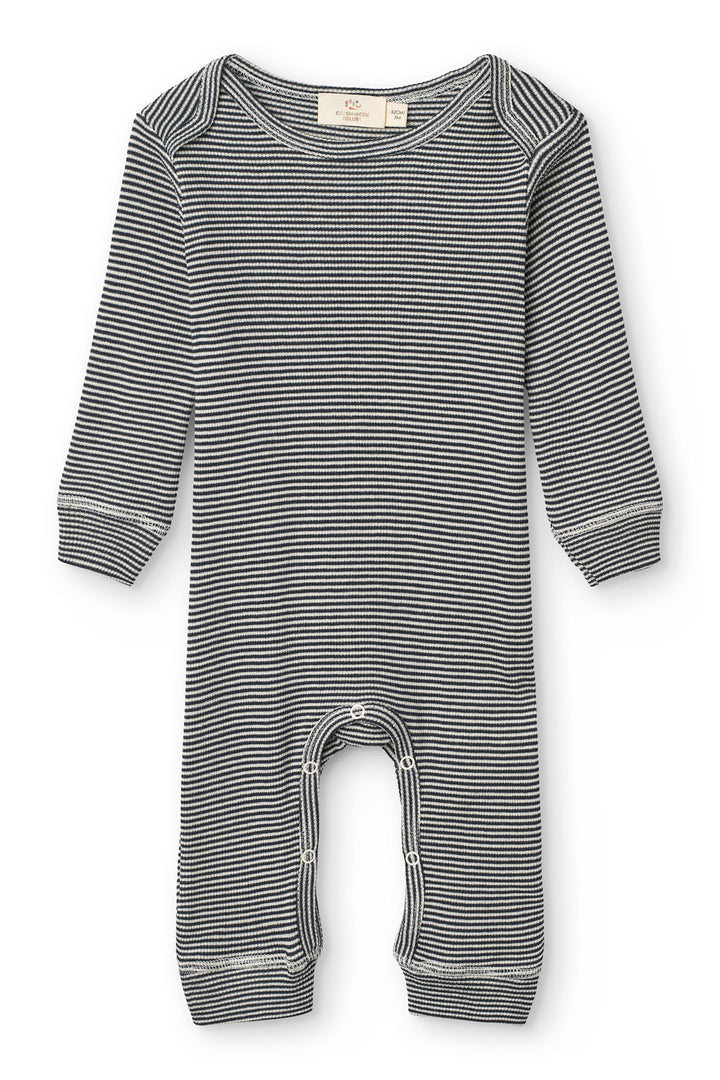 Modal Rib Heldragt - Navy/Cream Stripe