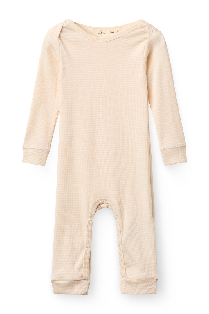 MODAL RIB HELDRAGT - DUSTY ROSE/CREAM STRIPE