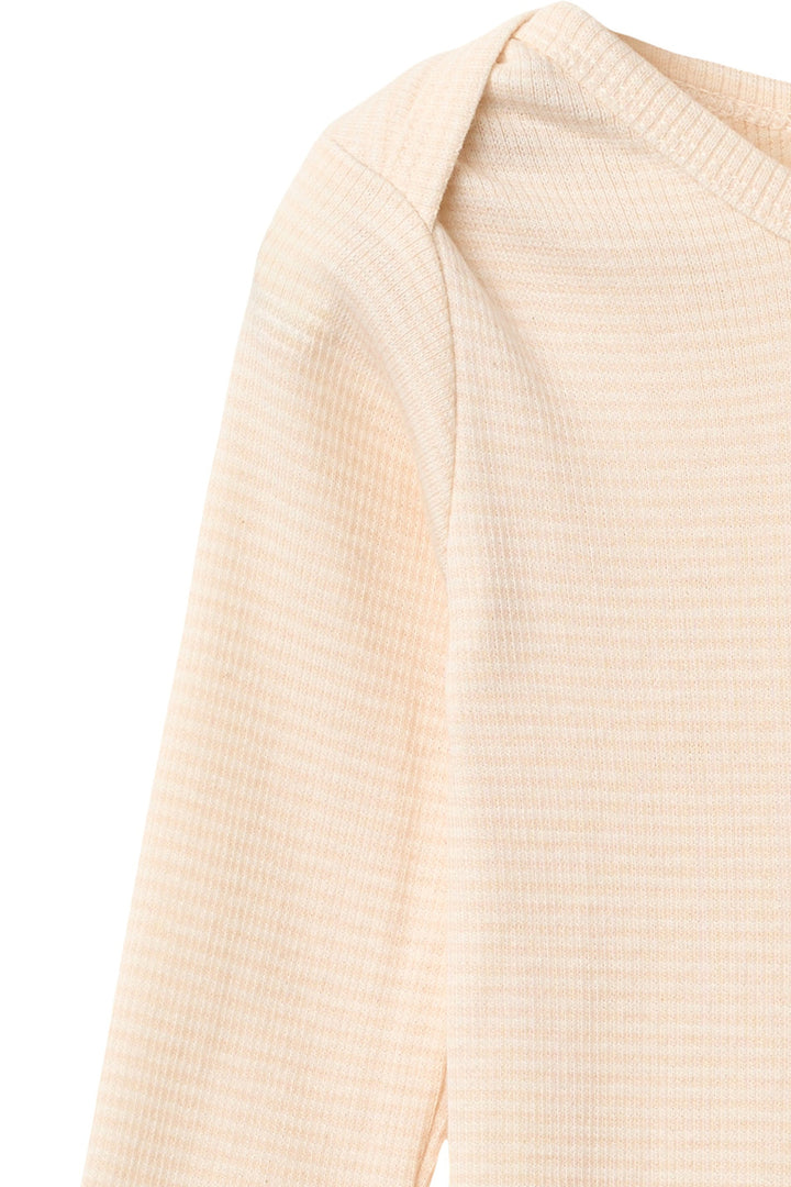 MODAL RIB HELDRAGT - DUSTY ROSE/CREAM STRIPE