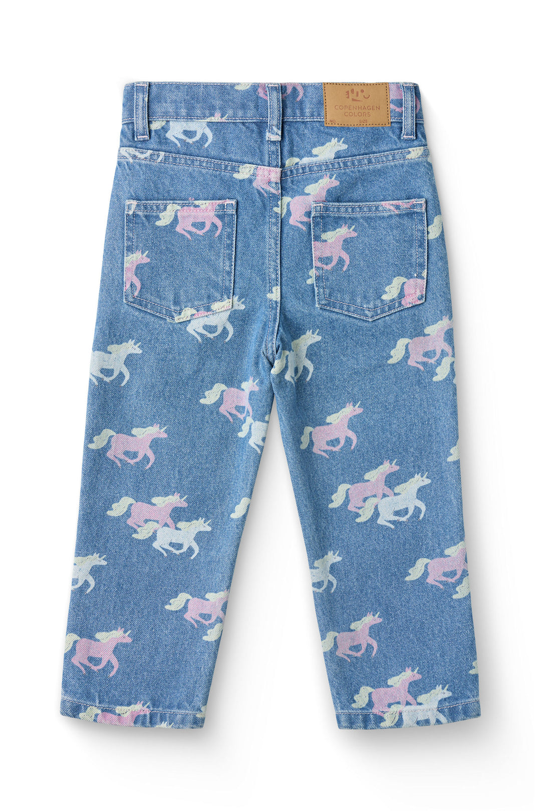 JEANS M UNICORN PRINT - REGULAR FIT - INDIGO BLUE WASHED W UNICORN