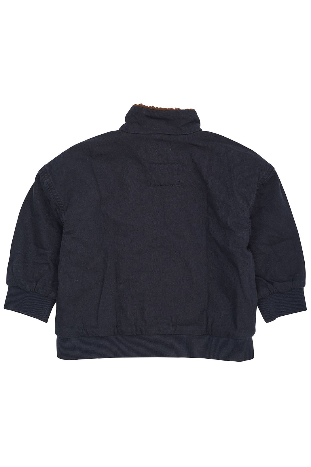 TWILL BUMPER JACKET W. SHERPA COLLAR - NAVY