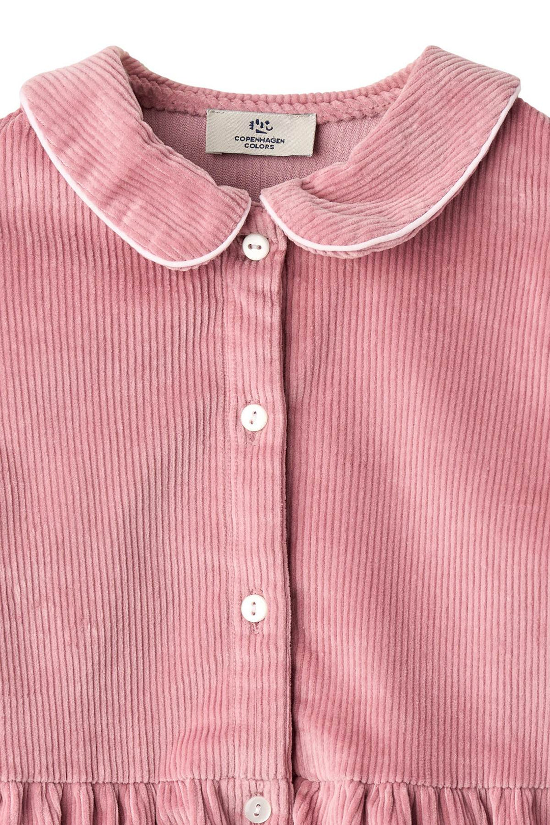 SKJORTE I FLØJL M PUFF ÆRME OG BRODERI - ROSE COMB