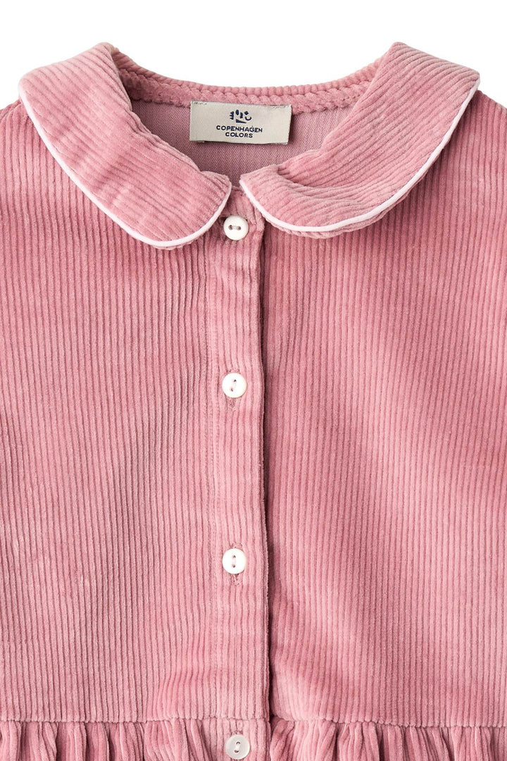 SKJORTE I FLØJL M PUFF ÆRME OG BRODERI - ROSE COMB