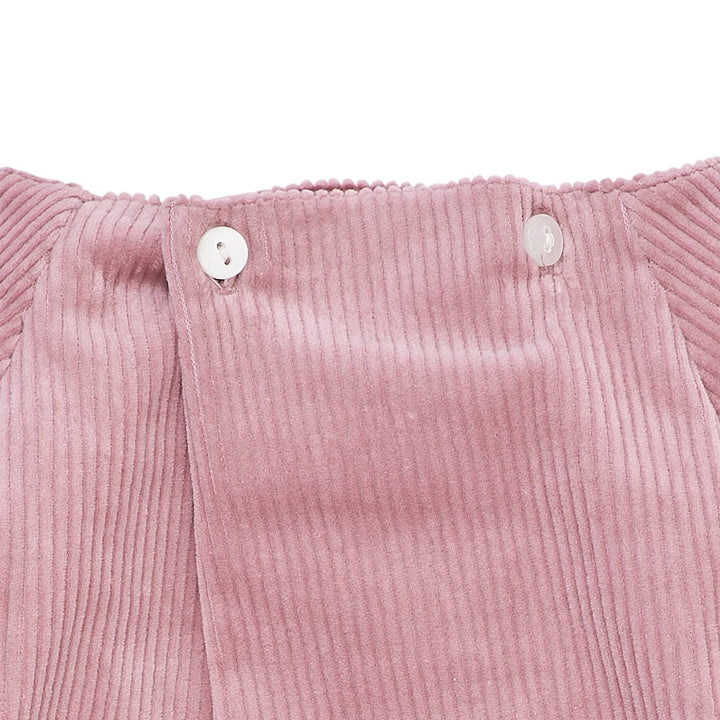 BABY SÆT I FLØJL M BRODERI DETALJE - ROSE COMB