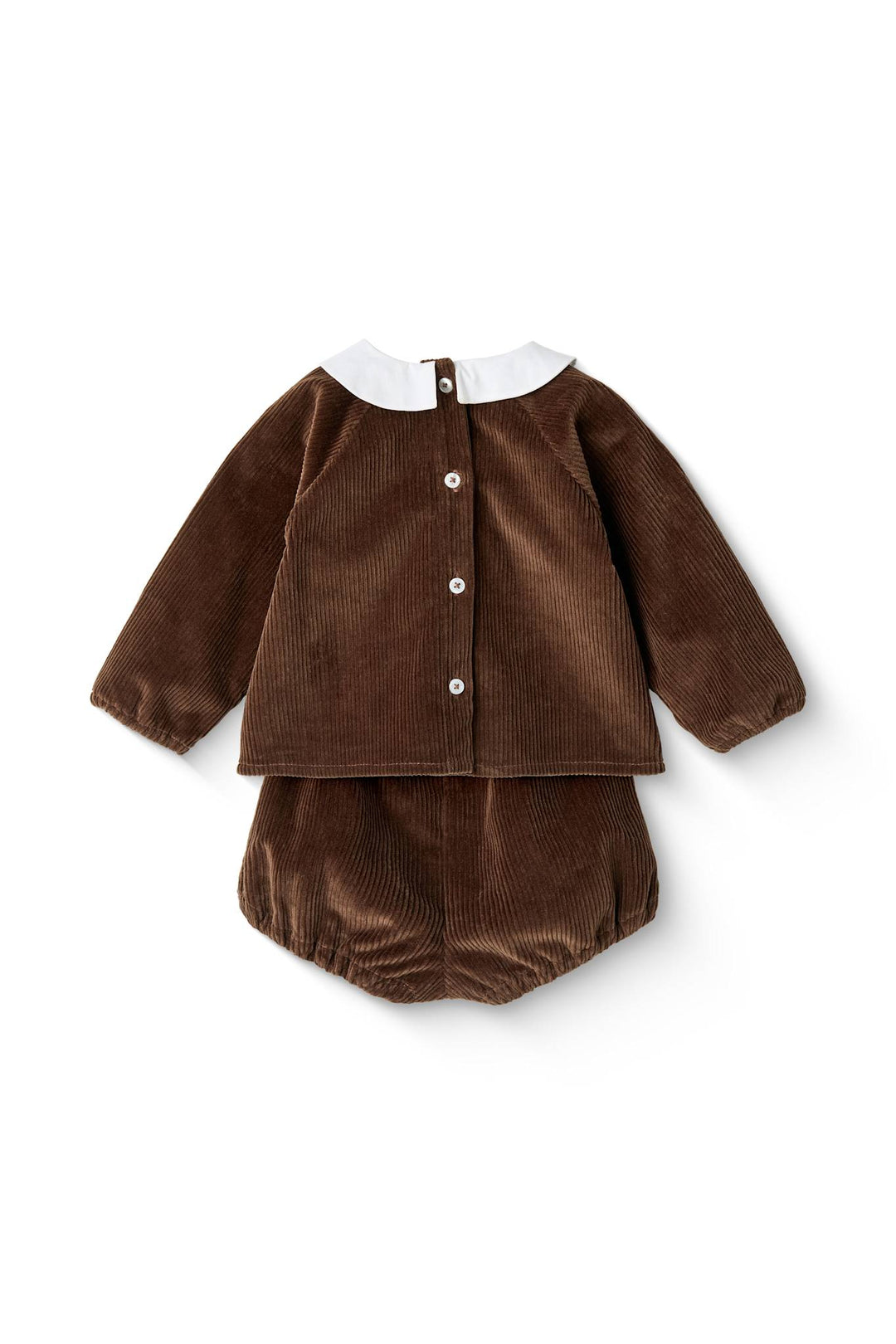 BABY-SÆT I FLØJL M KRAVE - DK.BROWN COMB.