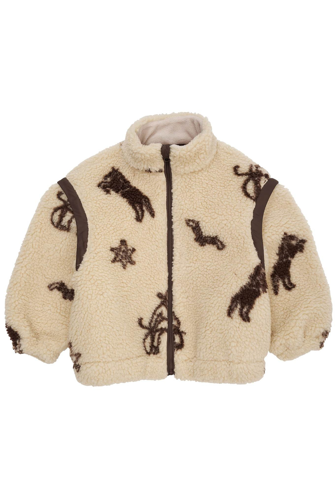 TEDDY JAKKE M PRINT - SAND/COWBOY COMB.