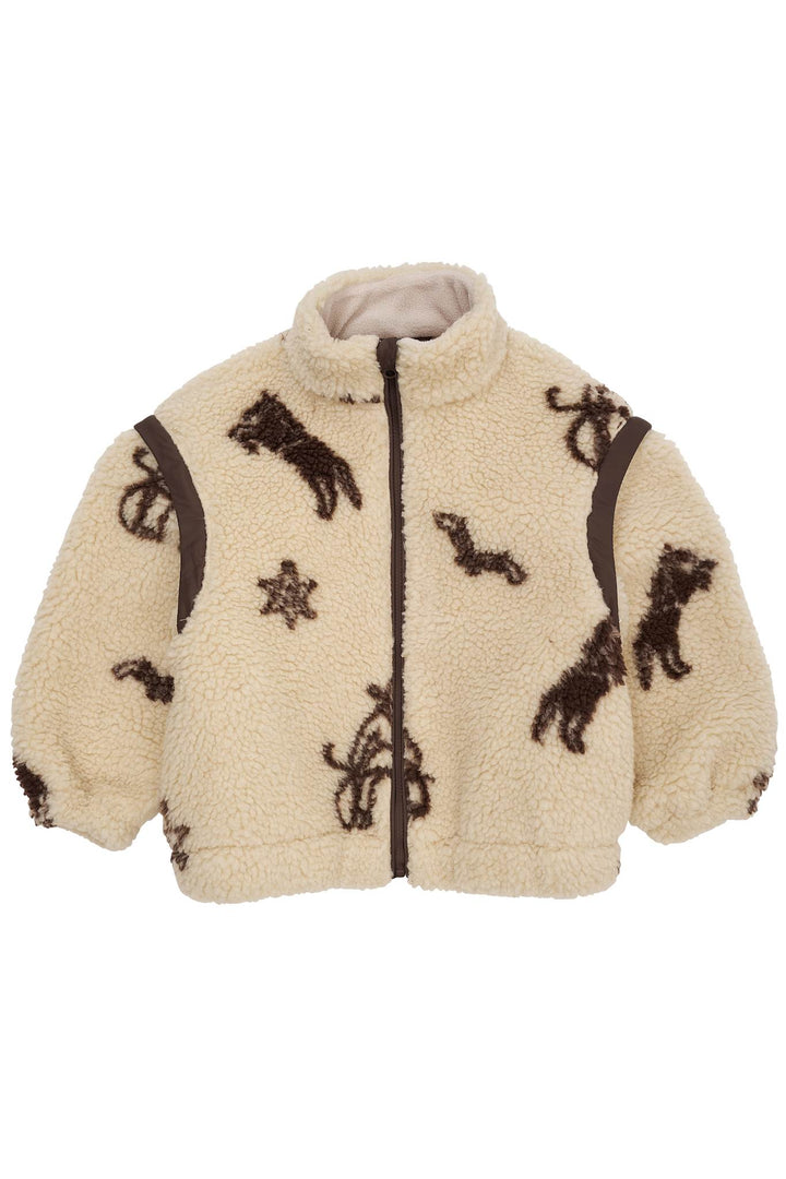 TEDDY JAKKE M PRINT - SAND/COWBOY COMB.