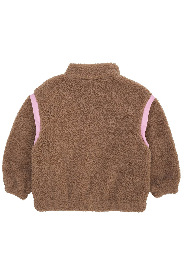TEDDY JAKKE M AFTAGELIGE ÆRMER - NATURAL/PINK COMB.