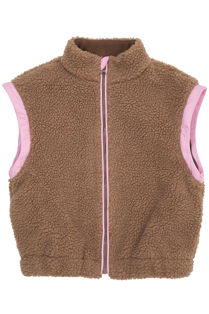 TEDDY JAKKE M AFTAGELIGE ÆRMER - NATURAL/PINK COMB.