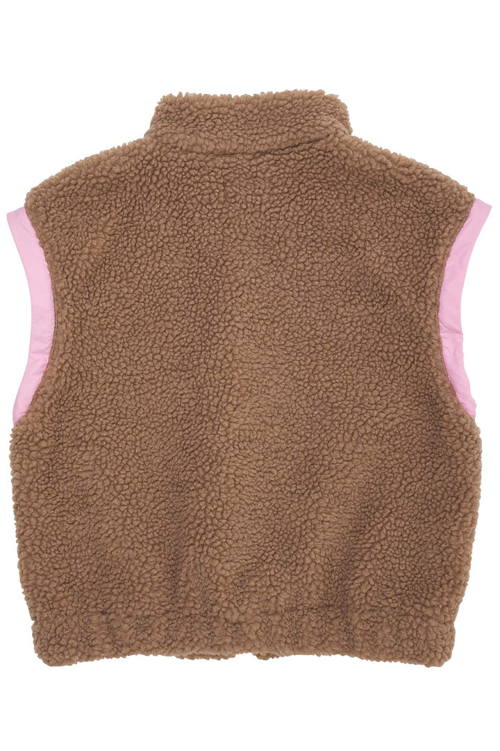 TEDDY JAKKE M AFTAGELIGE ÆRMER - NATURAL/PINK COMB.