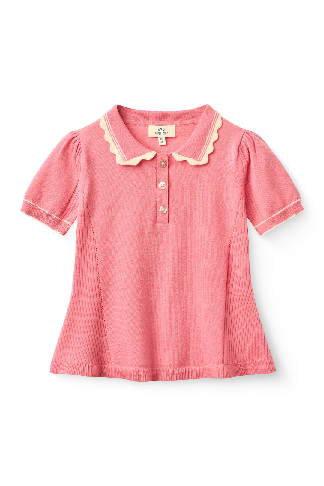 STRIKKET BLUSE - PINK COMB.