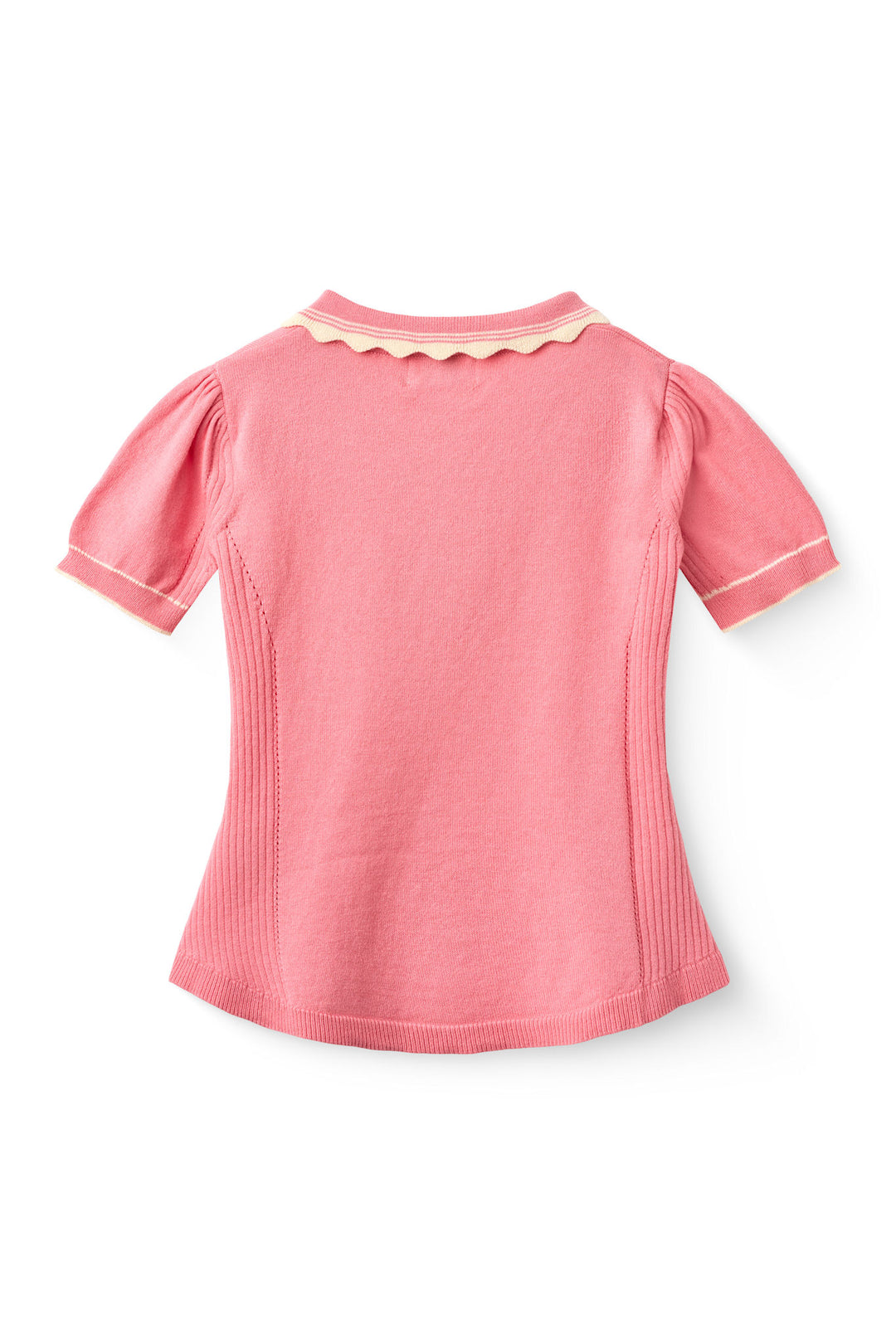 STRIKKET BLUSE - PINK COMB.